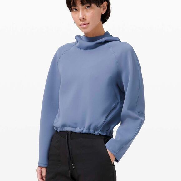 LULULEMON AirWrap Pullover Hoodie Water Drop Blue 6 - Picture 1 of 14